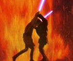 Anakin Skywalker and Obi-Wan Kenobi fight to the death on a deadly lava planet.