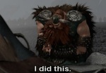 Stoick repeats his son's line when he finds both Toothless and Hiccup in a damaged state.
