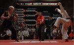 Daniel pulls off a stunning win despite his leg injury using a technique that is iconic to the original movie.