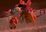 King Candy gets eaten by a Cy-Bug, and the Cy-Bug incorporates the diminutive villain into its body, turning him into a large, powerful insect virus.