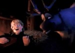 Kristoff spends a lot of time talking with and for his pet reindeer, Sven.