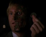 Harvey Two-Face says the only morality in a cruel world is chance.