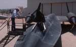 Hawk spends time admiring a decommissioned SR-71 Blackbird.