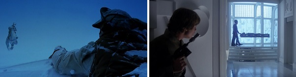 Han finds Luke and then Luke finds Han.