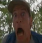Ernest reacts to a family of angry badgers.