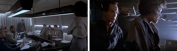 Ripley is stripped of her title by the company, but later she's the one giving orders. Ripley is stripped of her title by the company, but later she's the one giving orders.
