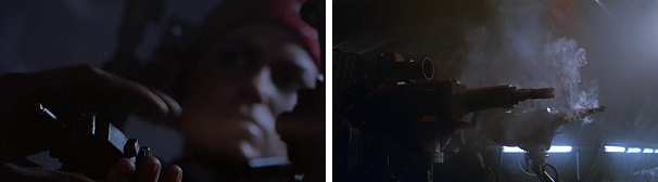 The marines have to surrender their ammunition before a firefight, and the first sentry guns fail to stop the aliens' advance. The marines have to surrender their ammunition before a firefight, and the first sentry guns fail to stop the aliens' advance.