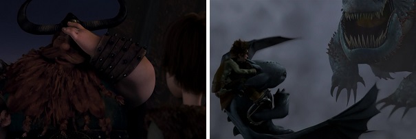 Stoick says Hiccup is not a dragon slayer, but Hiccup proves his dad wrong when he kills the Green Death.