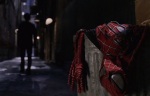 Peter Parker throws away his Spider-Man costume at a pivotal point in Spider-Man 2.