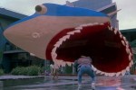 The shark still looks fake, even in a 3D version of Jaws.