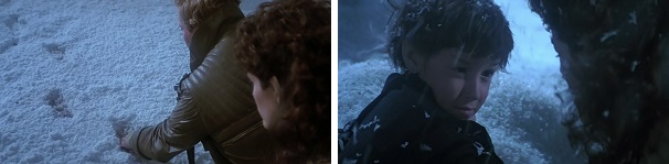 David and Saavik search for Spock and soon find him.