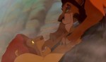 Scar kills his brother Mufasa in The Lion King.