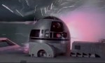 Artoo gets damaged during the Battle of Yavin.