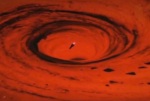 The heroes enter a black hole at the end of the film.